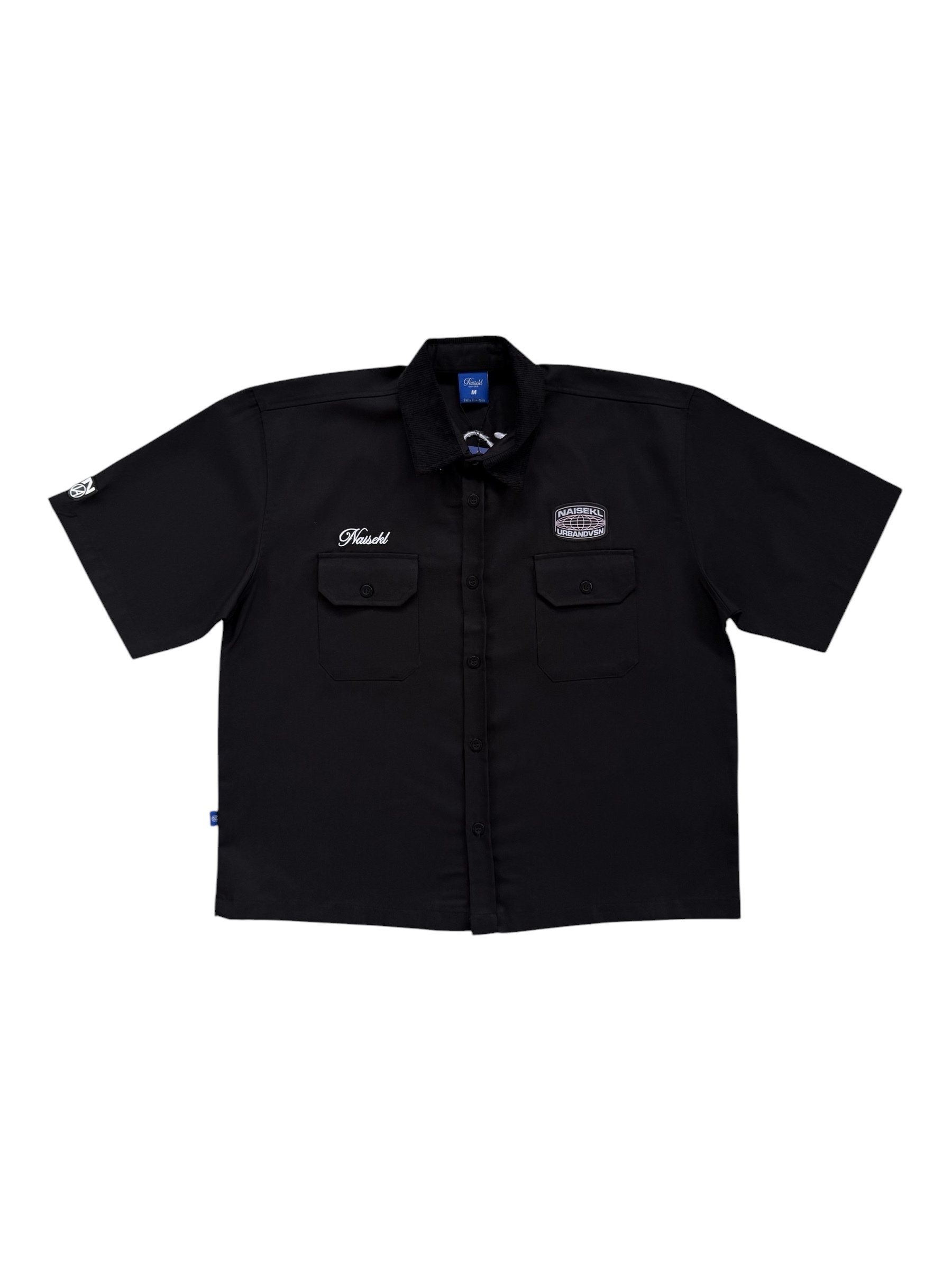NAISEKL SCRIPT WORKSHIRT BLACK WHITE 1