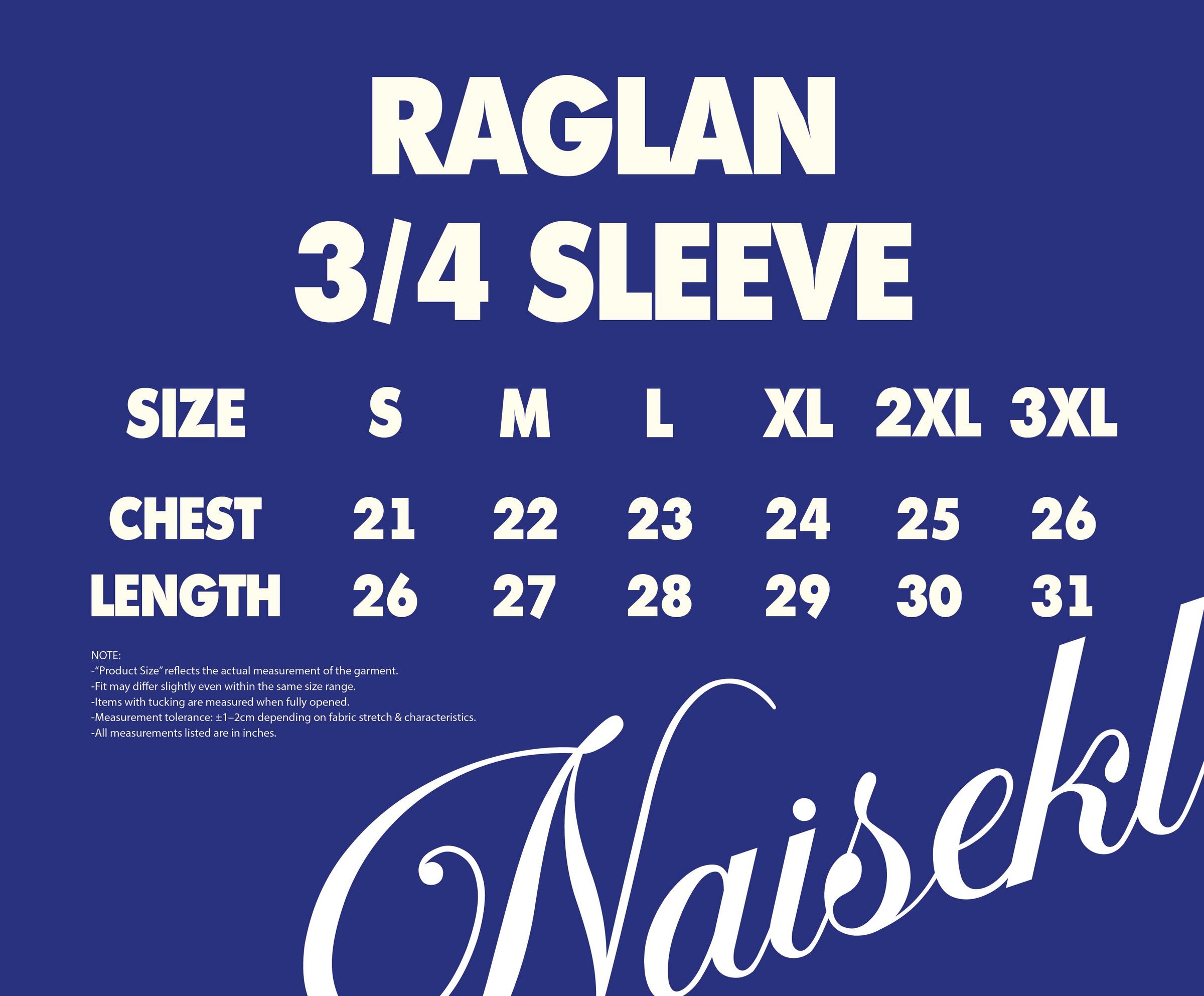 RAGLAN 34 SLEEVE 2026