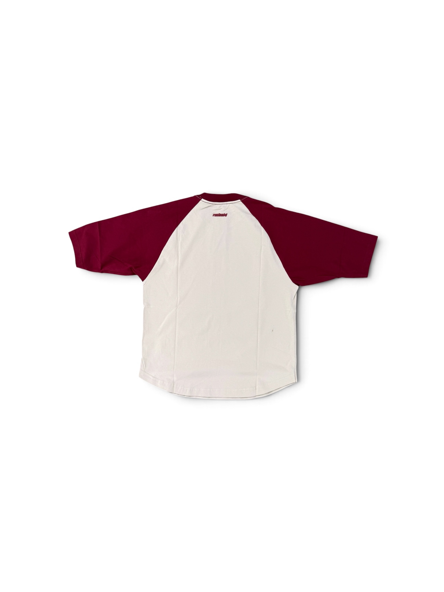 I LOVE SG RAGLAN MAROON BEIGE 2