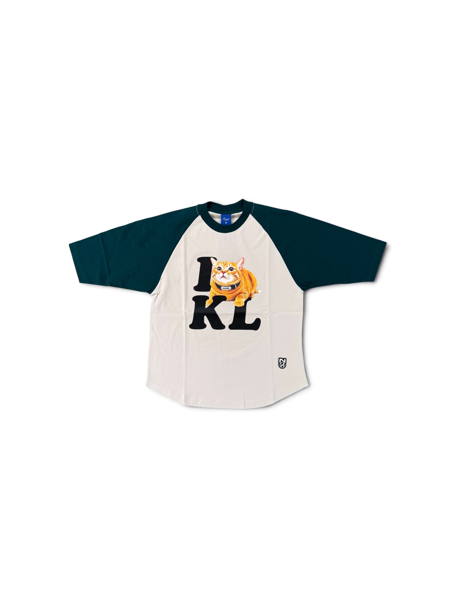 I LOVE KL RAGLAN FOREST GREEN AND BEIGE 1
