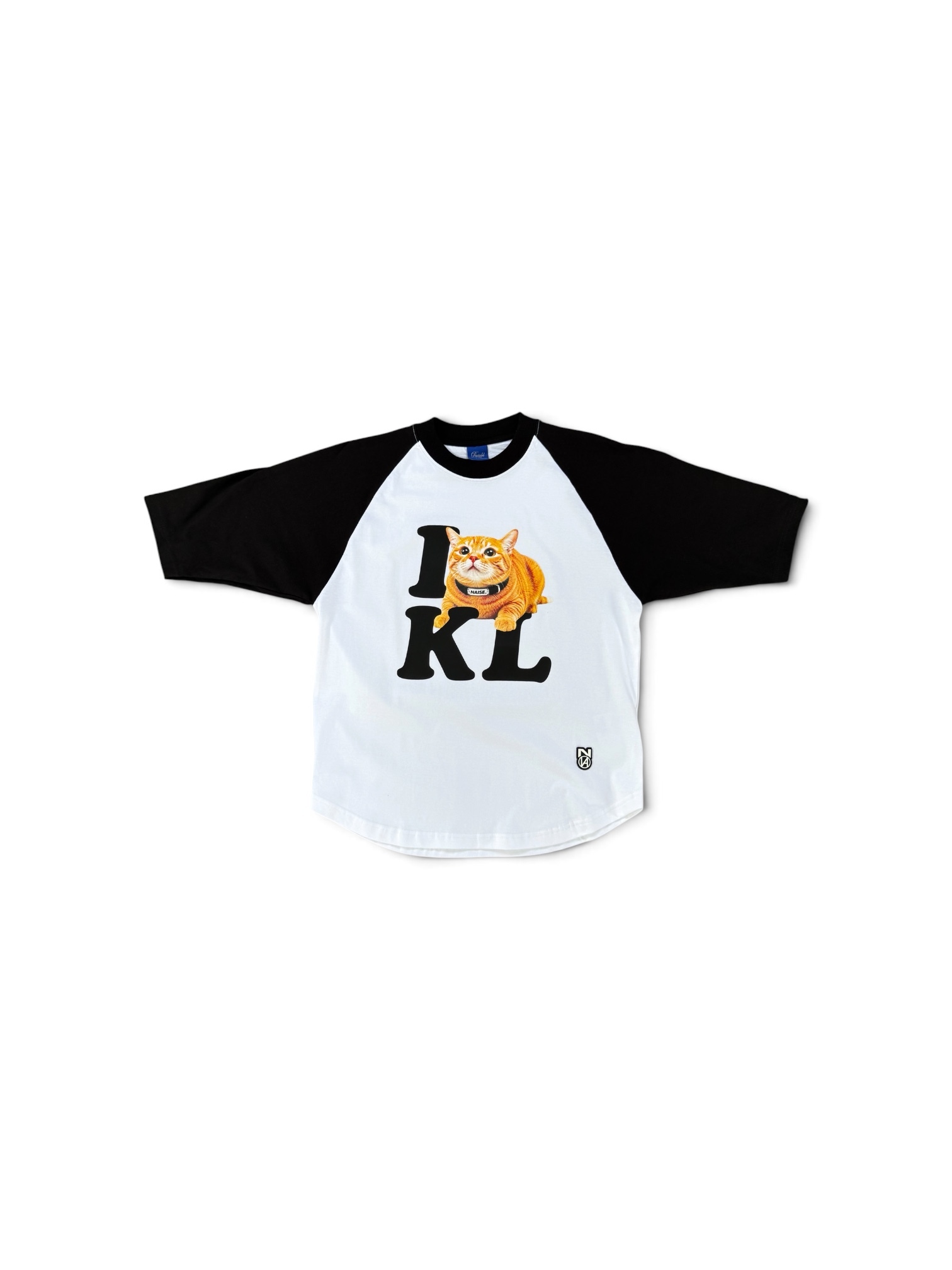 I LOVE KL RAGLAN BLACK WHITE 1