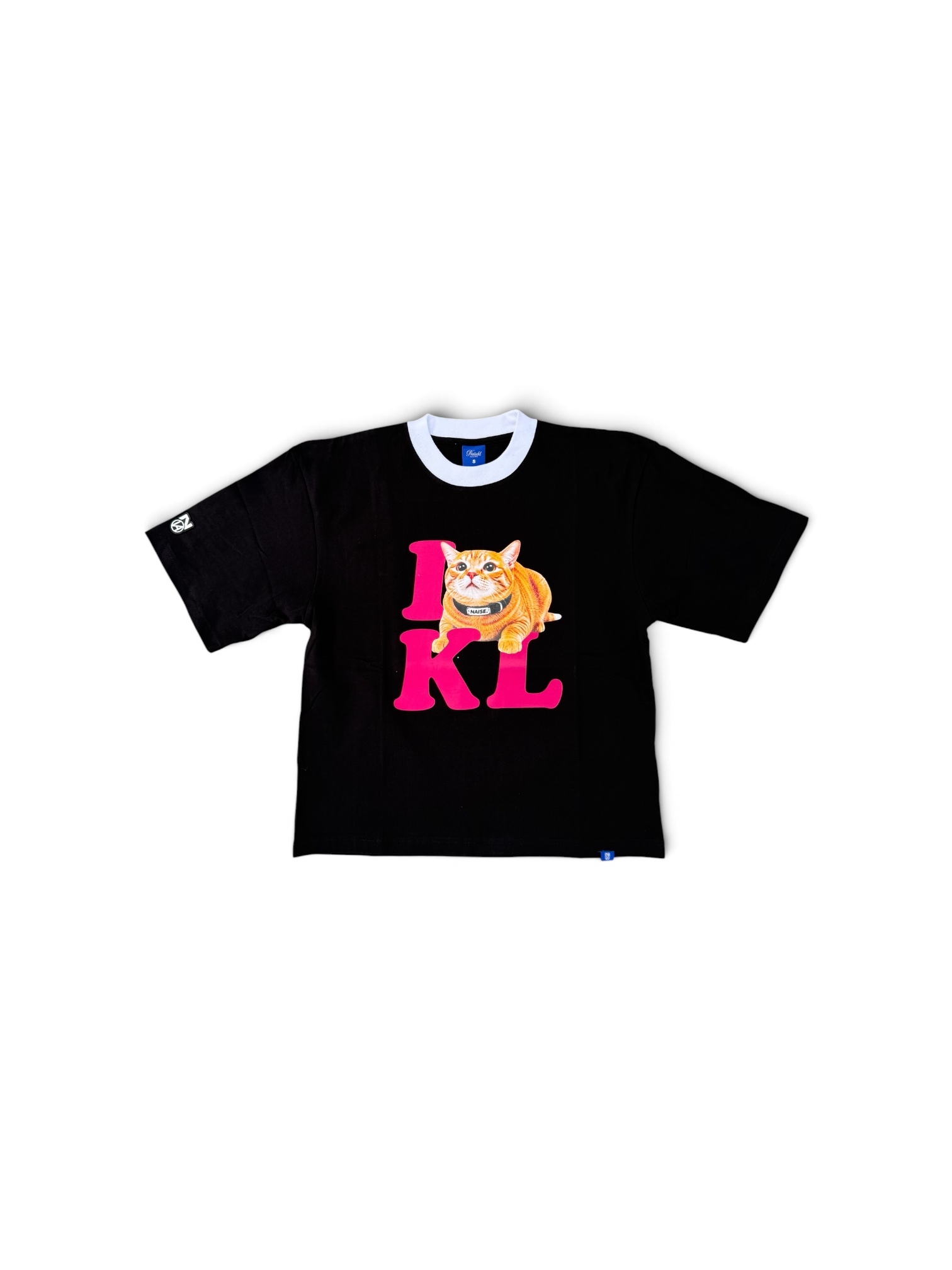 I LOVE KL RINGER TEE BLACK WHITE AND PINK 1