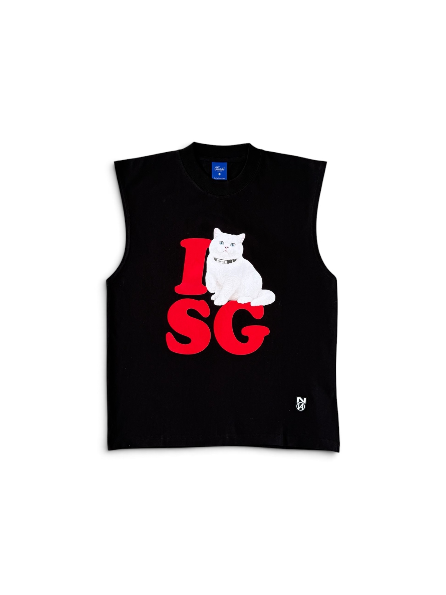 SLEEVELESS I LOVE SG BLACK 1