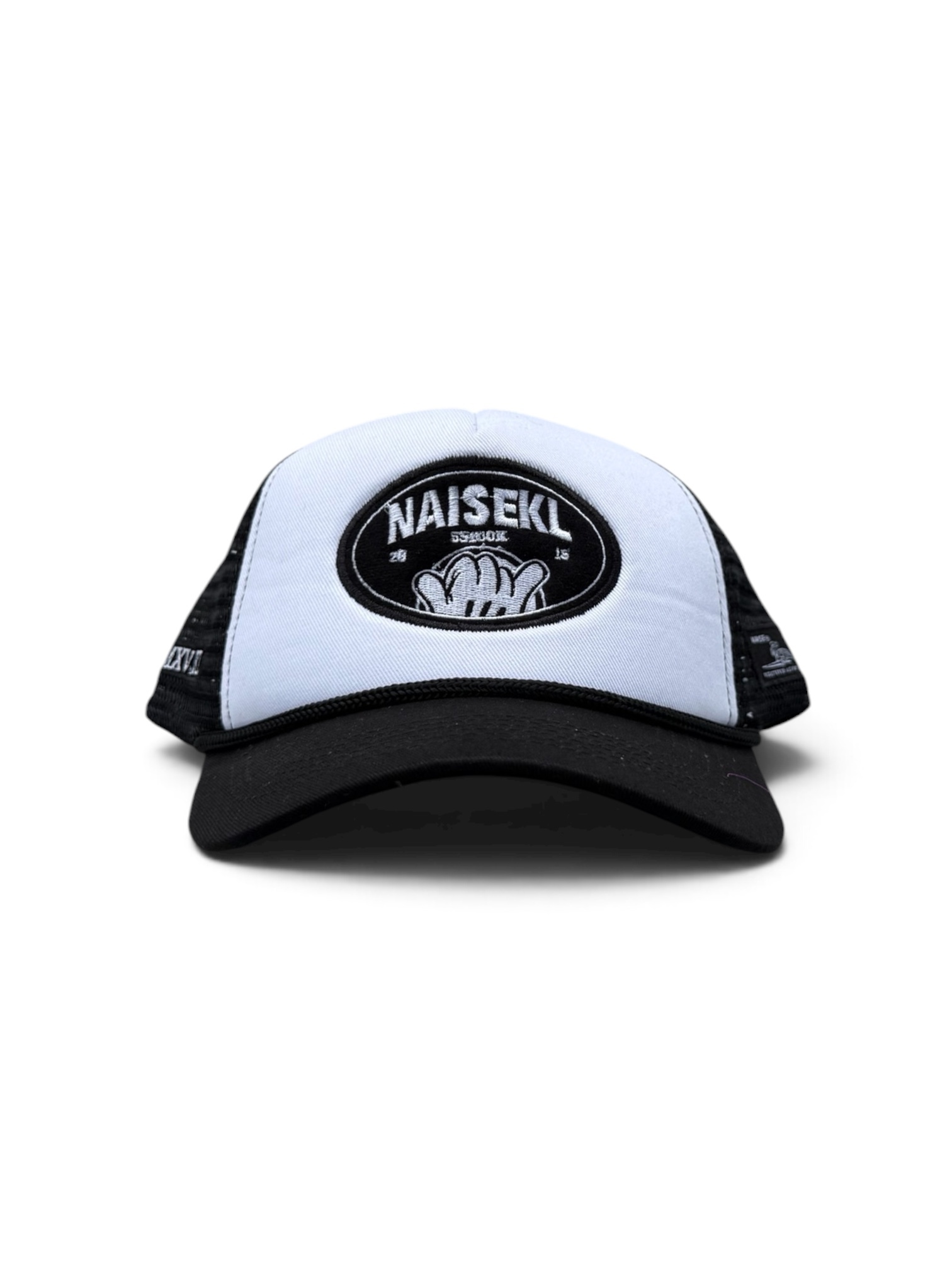OVAL 55100K TRUCKER CAP BLACK WHITE 1