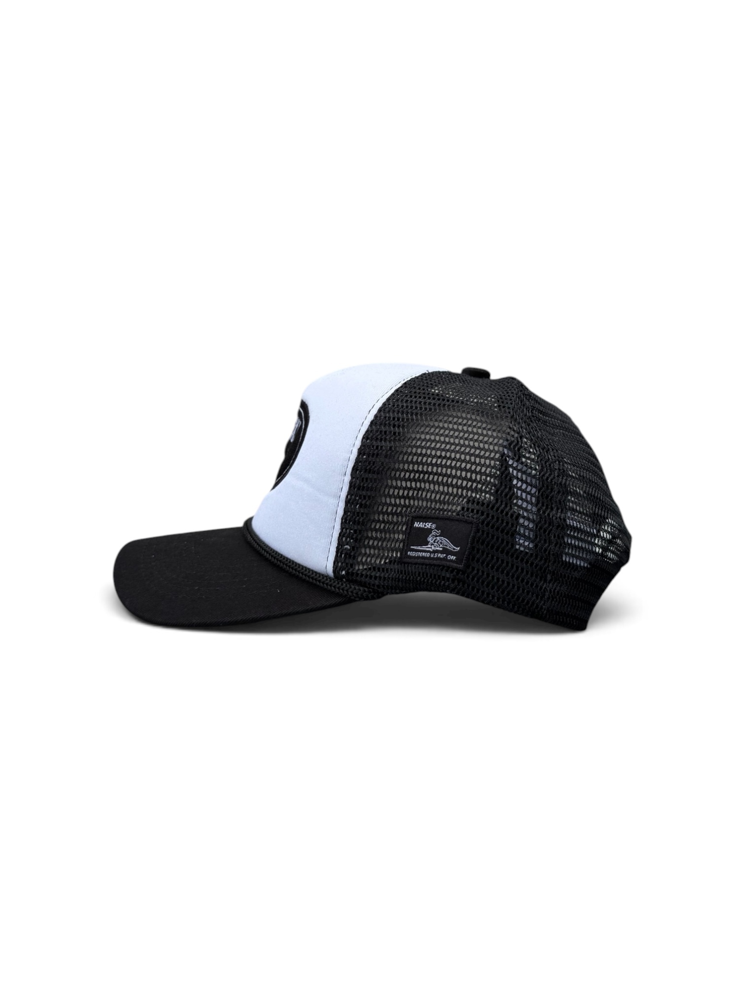 OVAL 55100K TRUCKER CAP BLACK WHITE 2