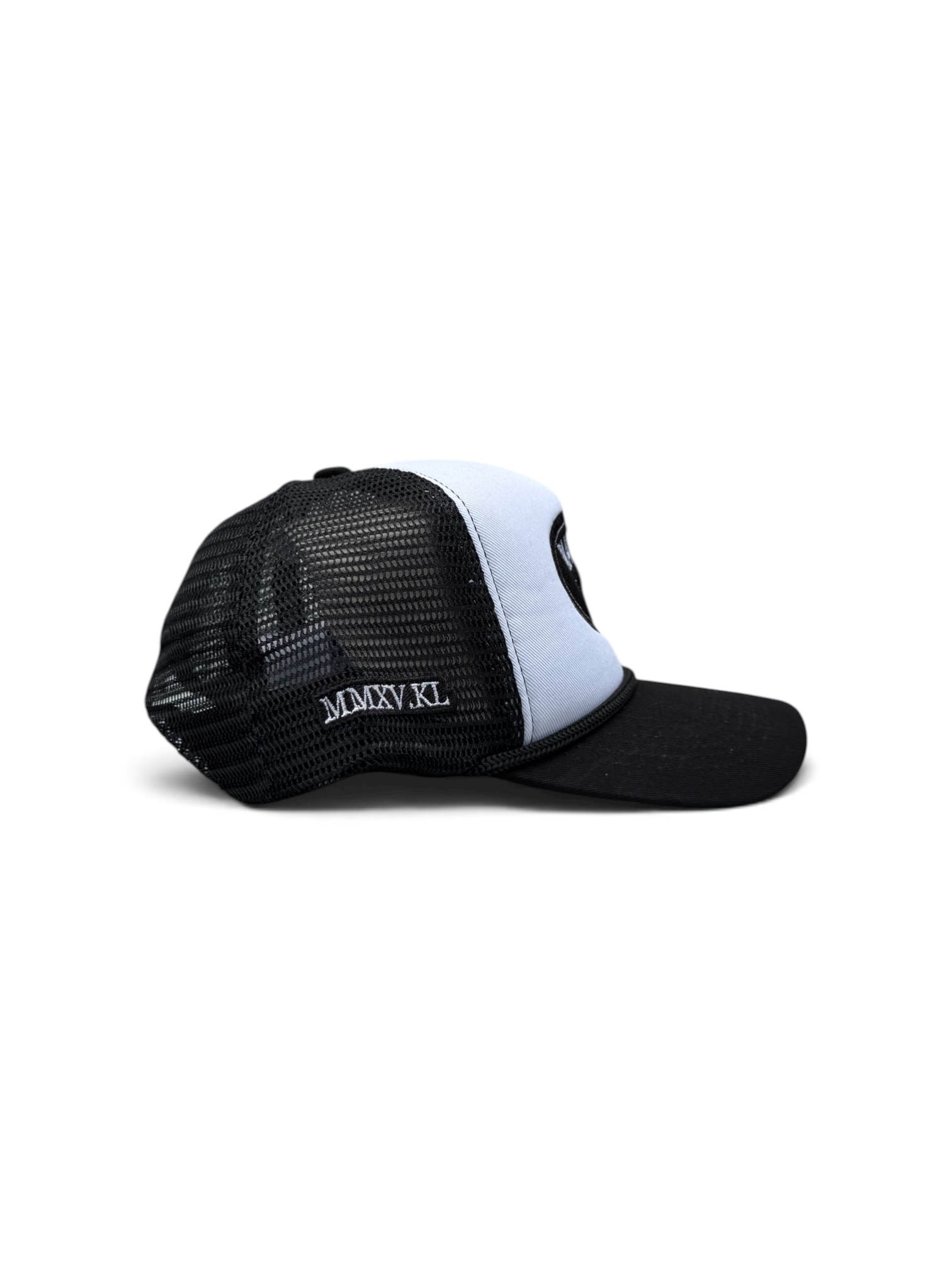 OVAL 55100K TRUCKER CAP BLACK WHITE 4