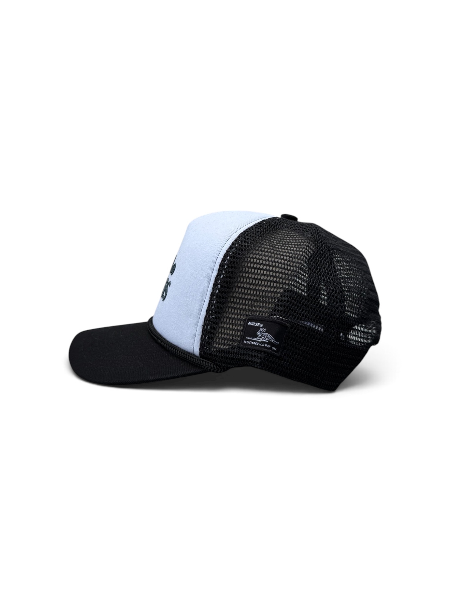NUN YA TRUCKER CAP BLACK WHITE 2