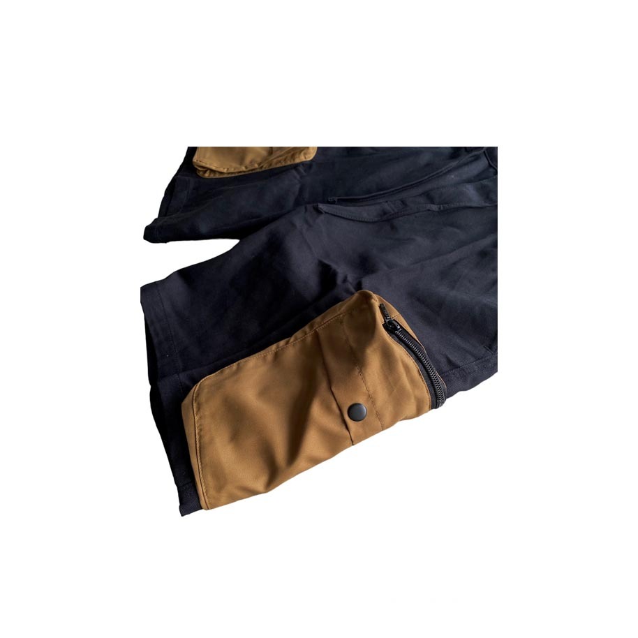 CARGO SHORT BLACK KHAKI 5