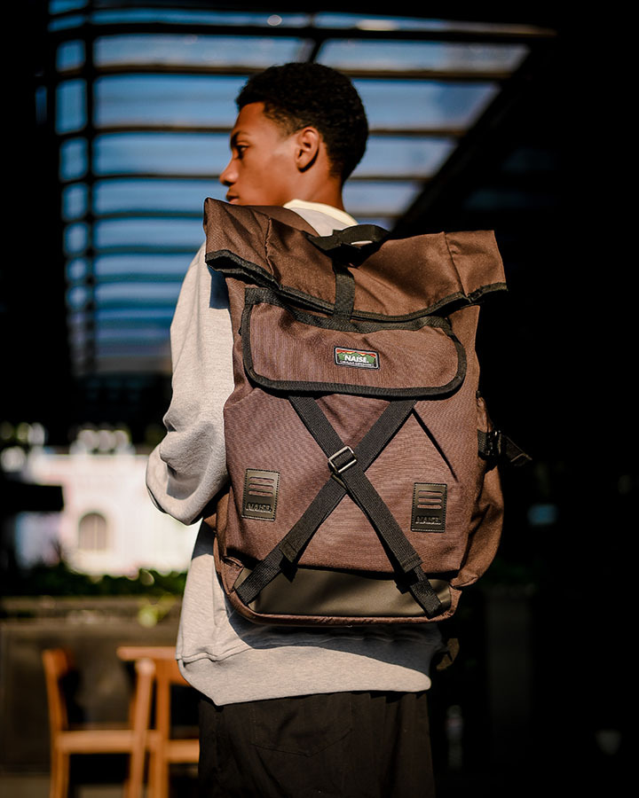 Kenji Rolltop Backpack Black & Brown – NAISEKL