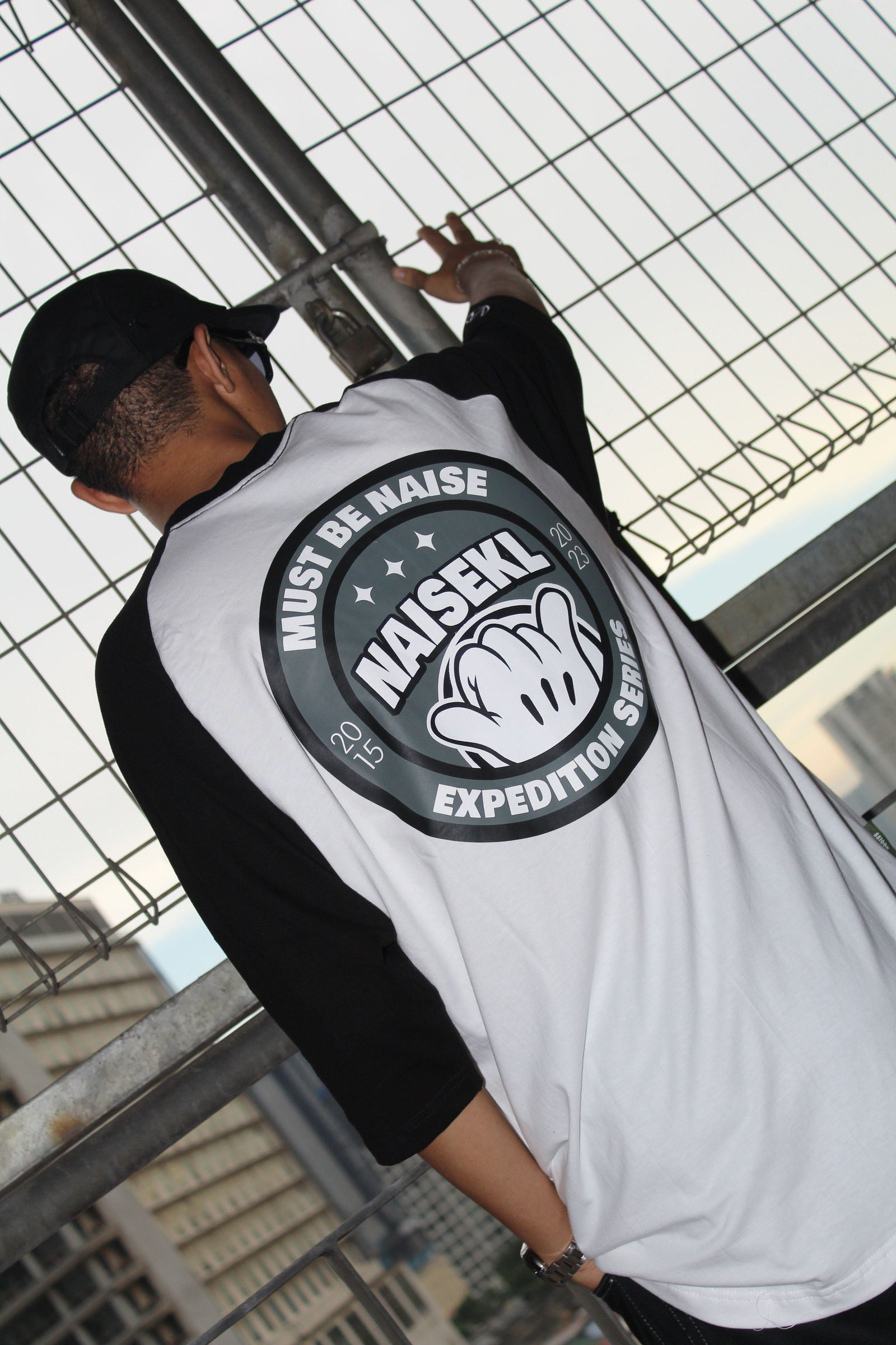 MUST BE NICE RAGLAN BLACK WHITE 5