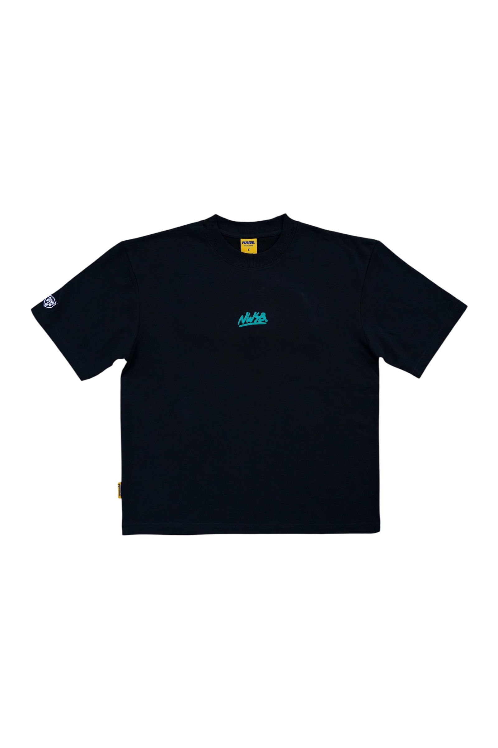 NWSB TSHIRT SHORTSLEEVE BLACK TURQUOISE 1