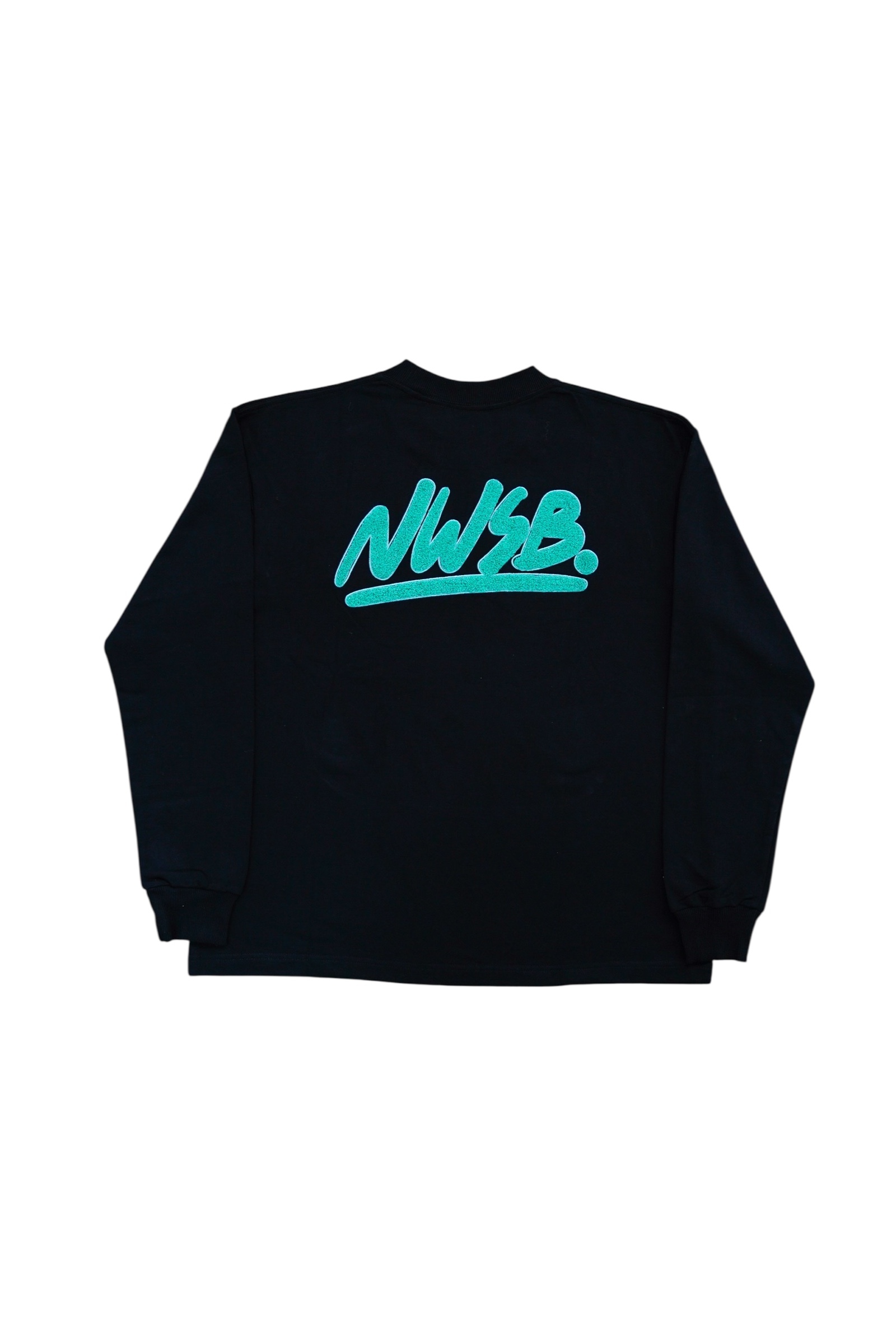 NWSB TSHIRT LONGSLEEVE BLACK TURQUOISE 2