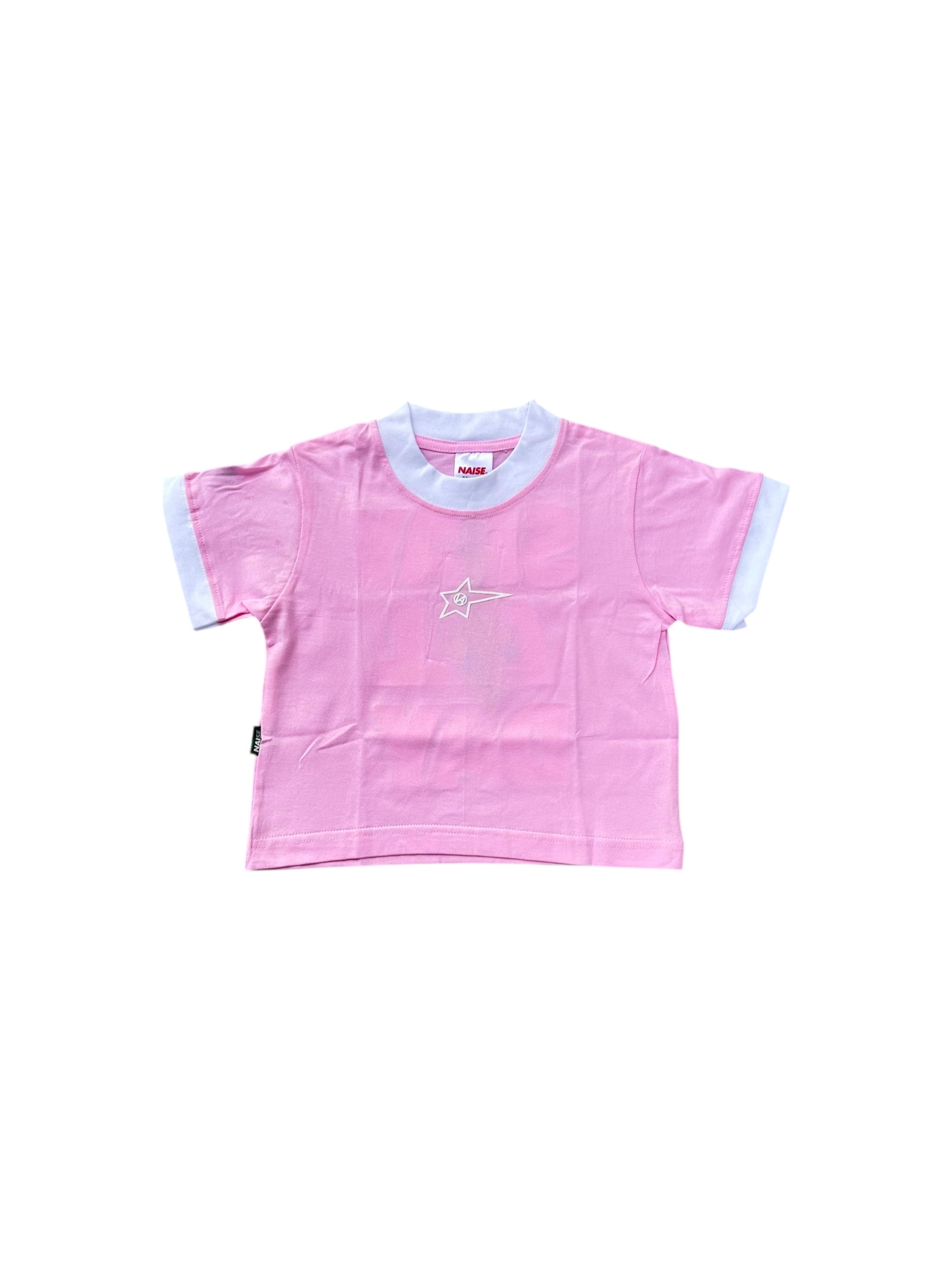 SLAY ALL DAY RINGER TEE PINK 1