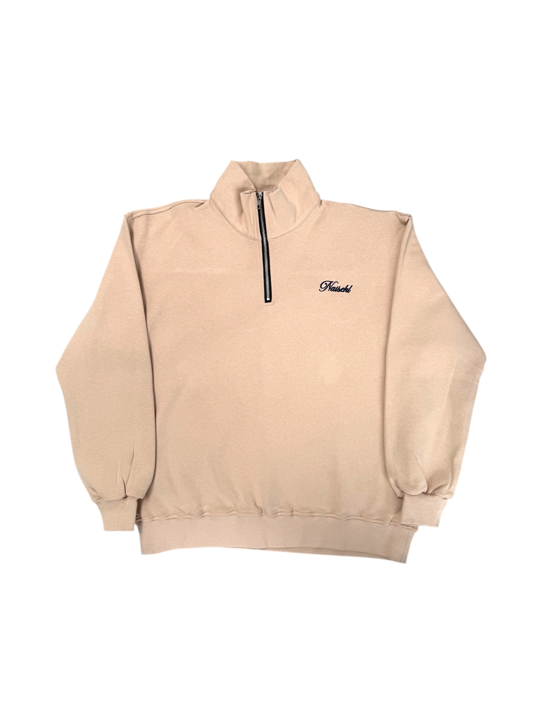 CENTRAL HALF ZIPPER BEIGE 1
