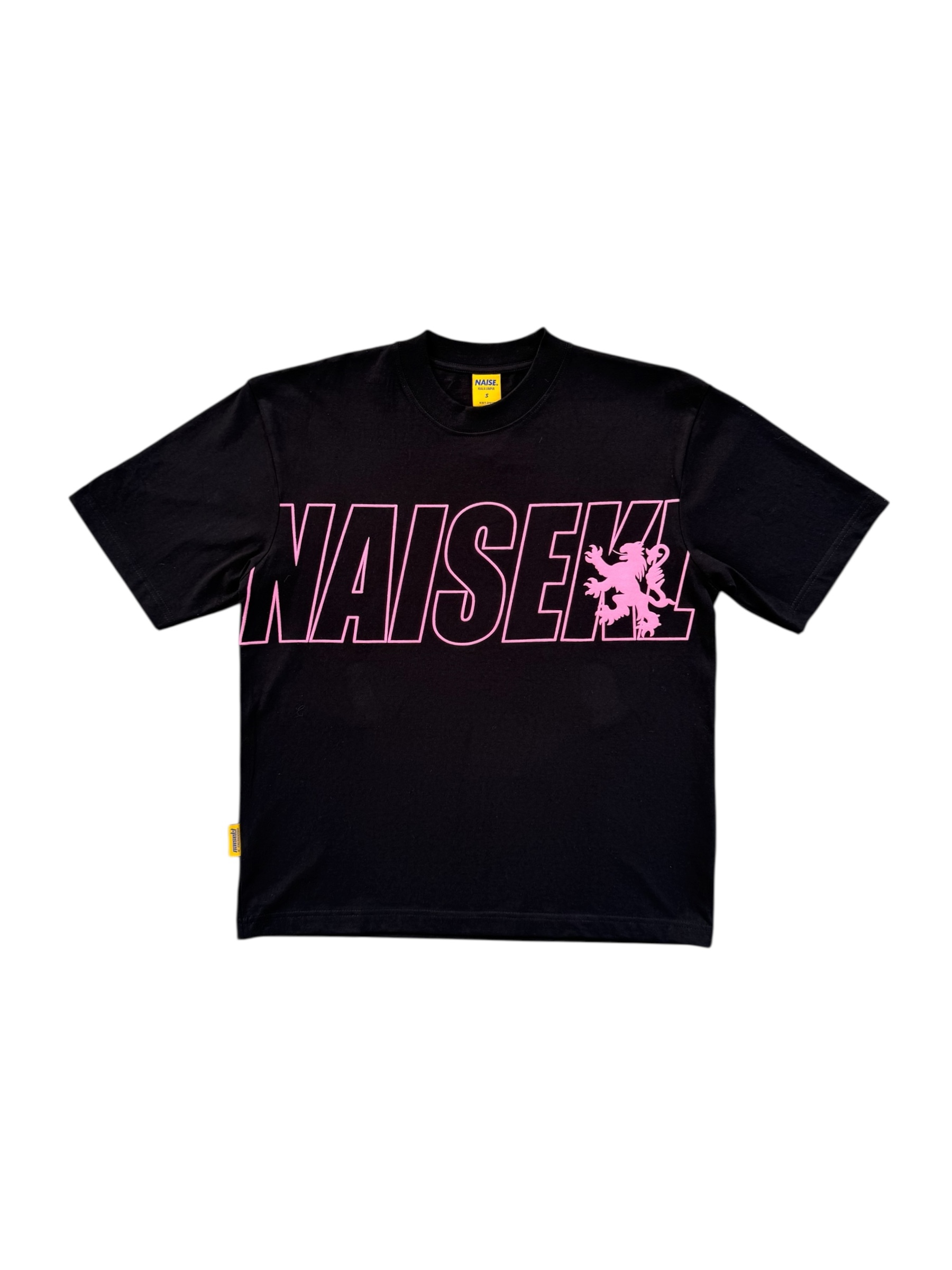 NAISEKL OVERPRINT FRONT TSHIRT BLACK PINK 1