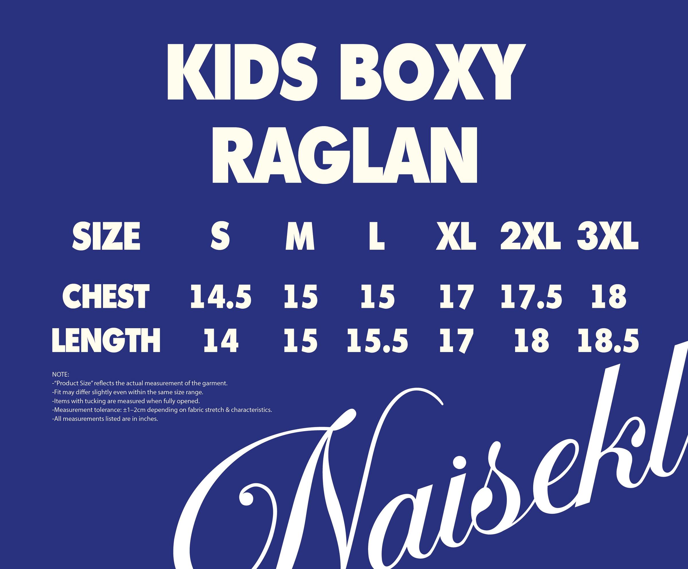 KIDS BOXY RAGLAN 2026