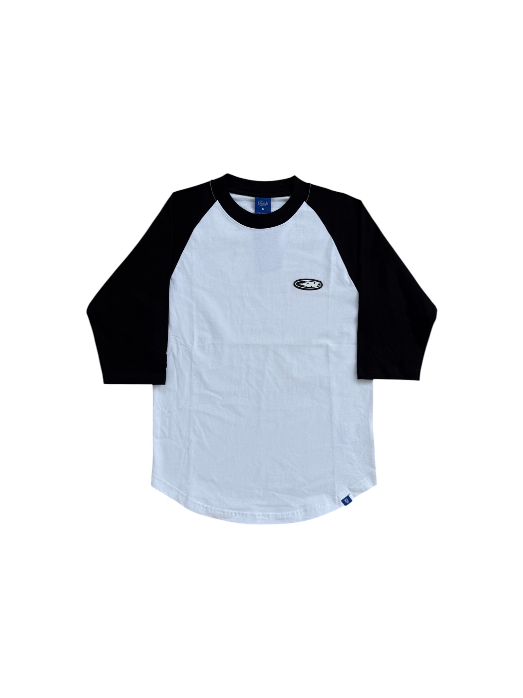 N FLAME RAGLAN BLACK WHITE 1