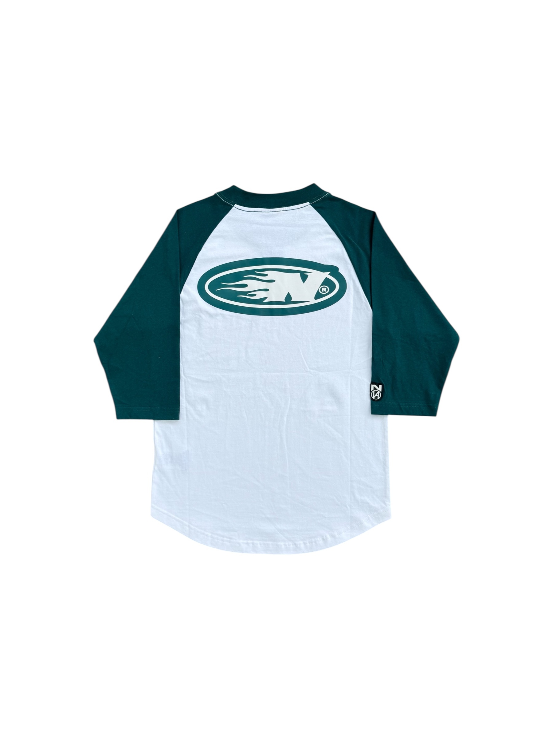 N FLAME RAGLAN WHITE GREEN 2