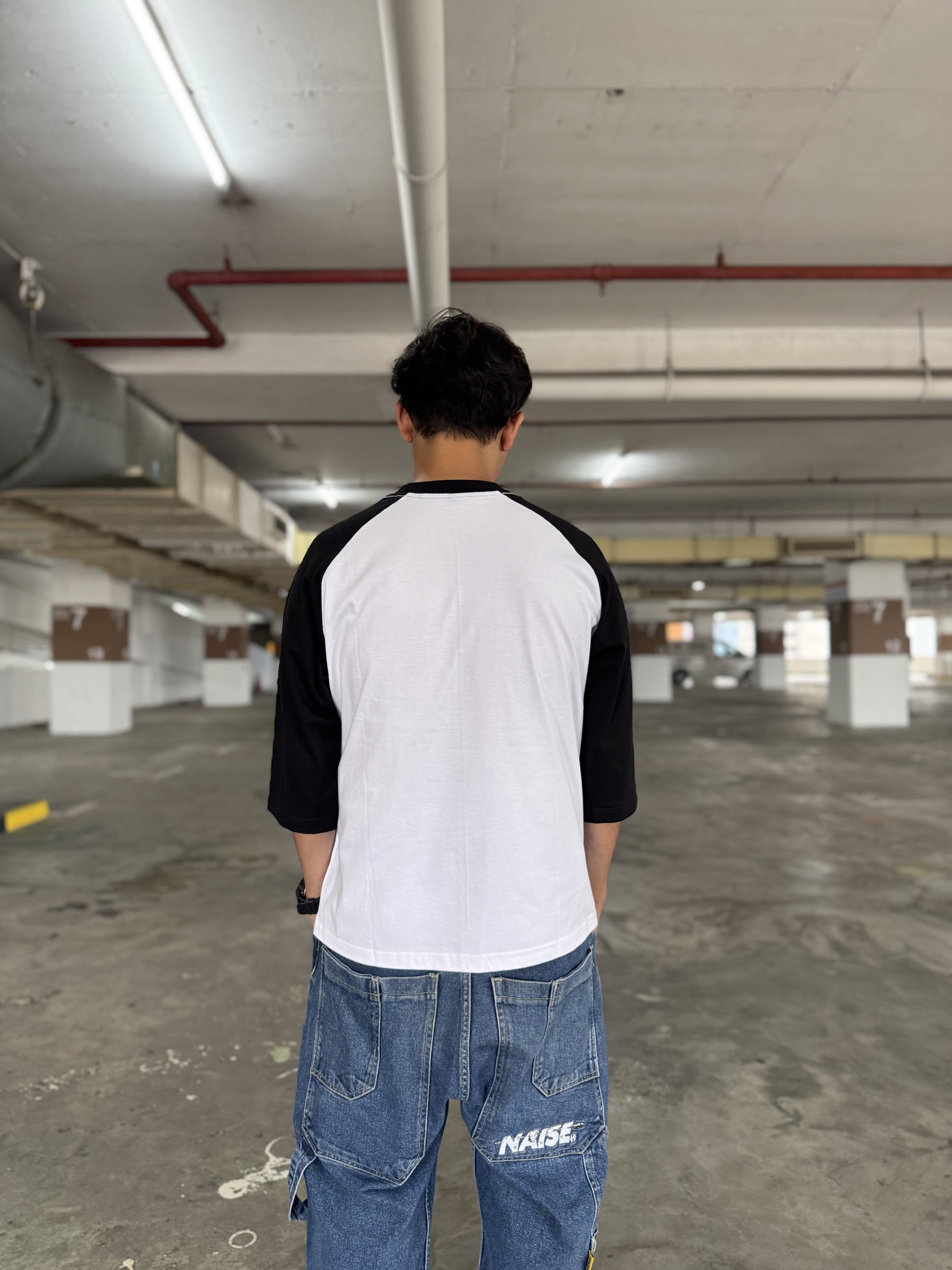 BASIC RAGLAN BLACK WHITE 3