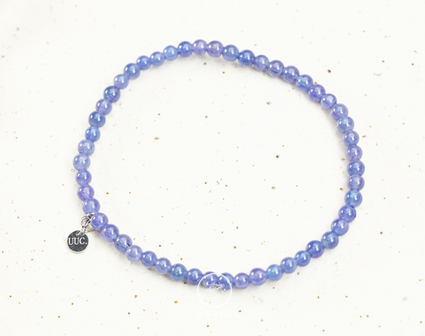 高品質坦桑石圓珠手串