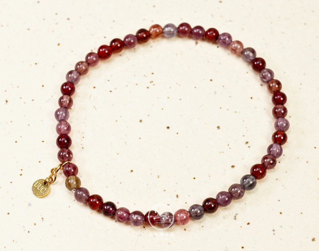 彩色尖晶石圓珠手串