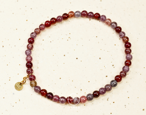 彩色尖晶石圓珠手串