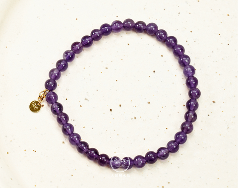 紫水晶圓珠手串