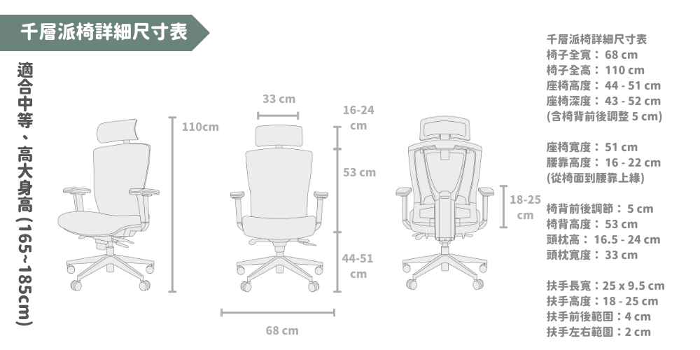 千層派椅詳細尺寸表