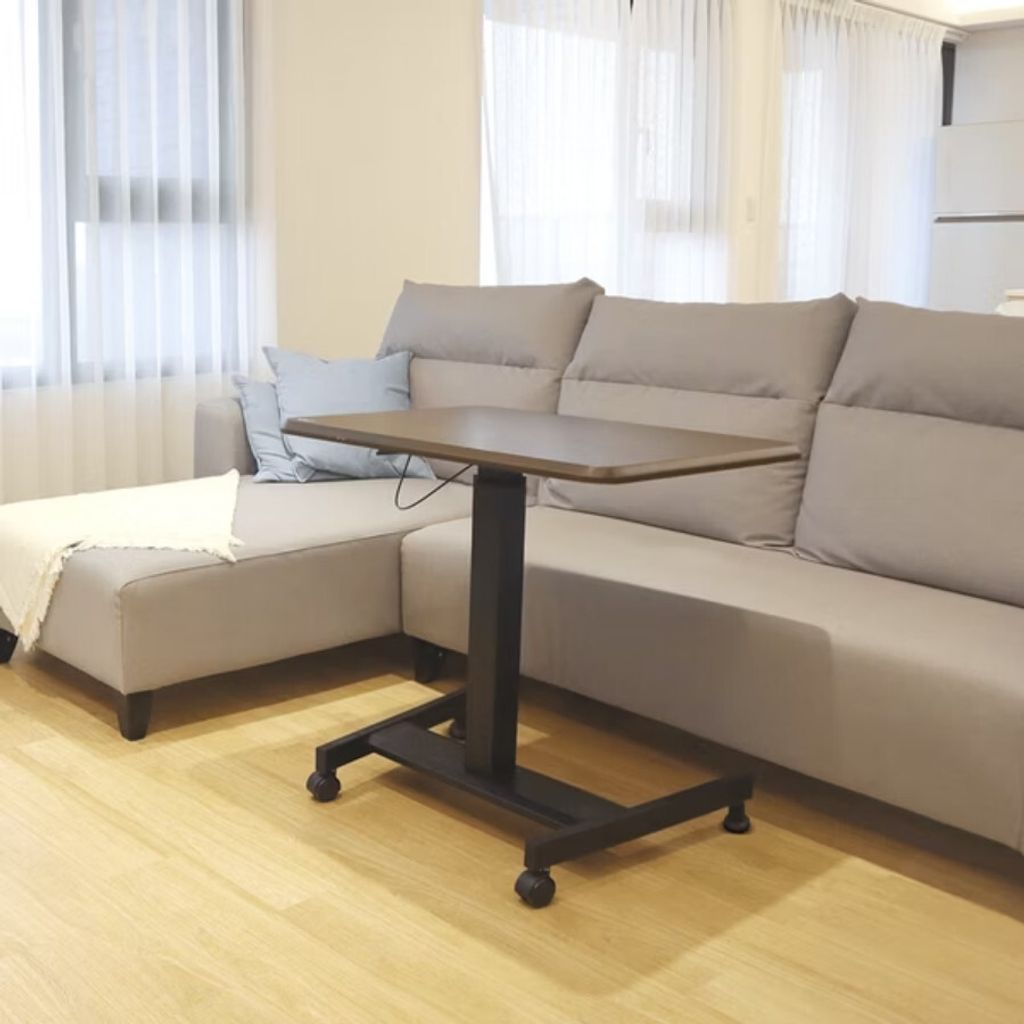 移動式坐站氣壓升降桌2.0-胡桃色