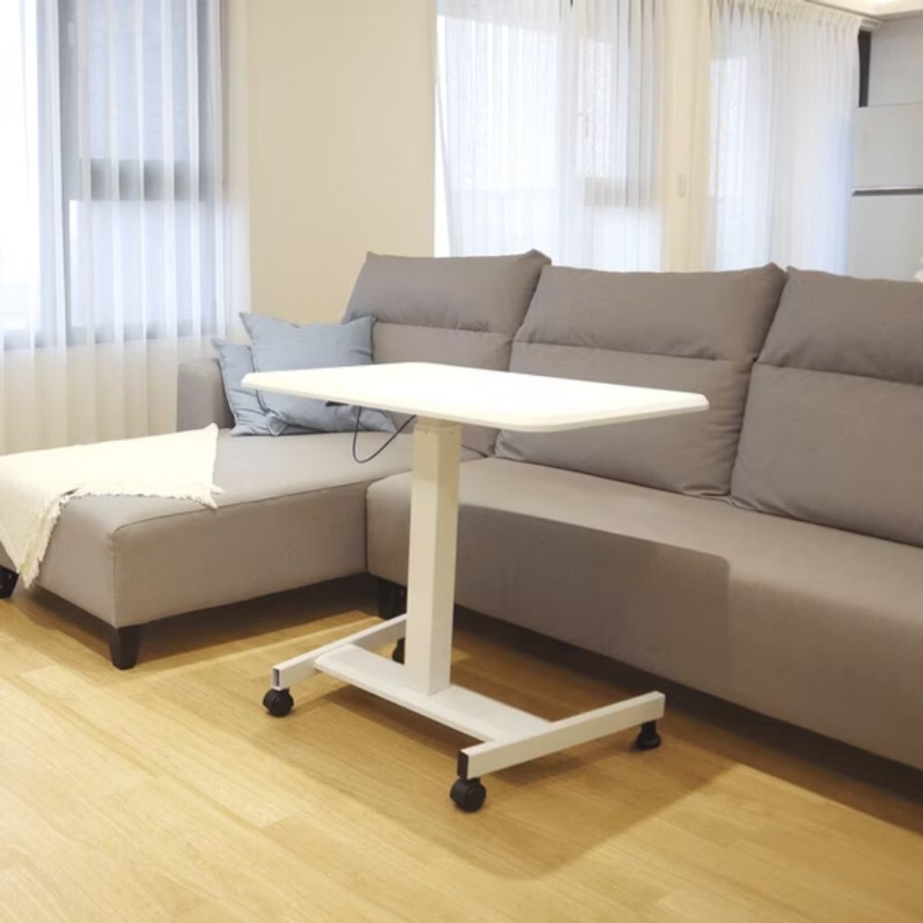 移動式坐站氣壓升降桌2.0-白色