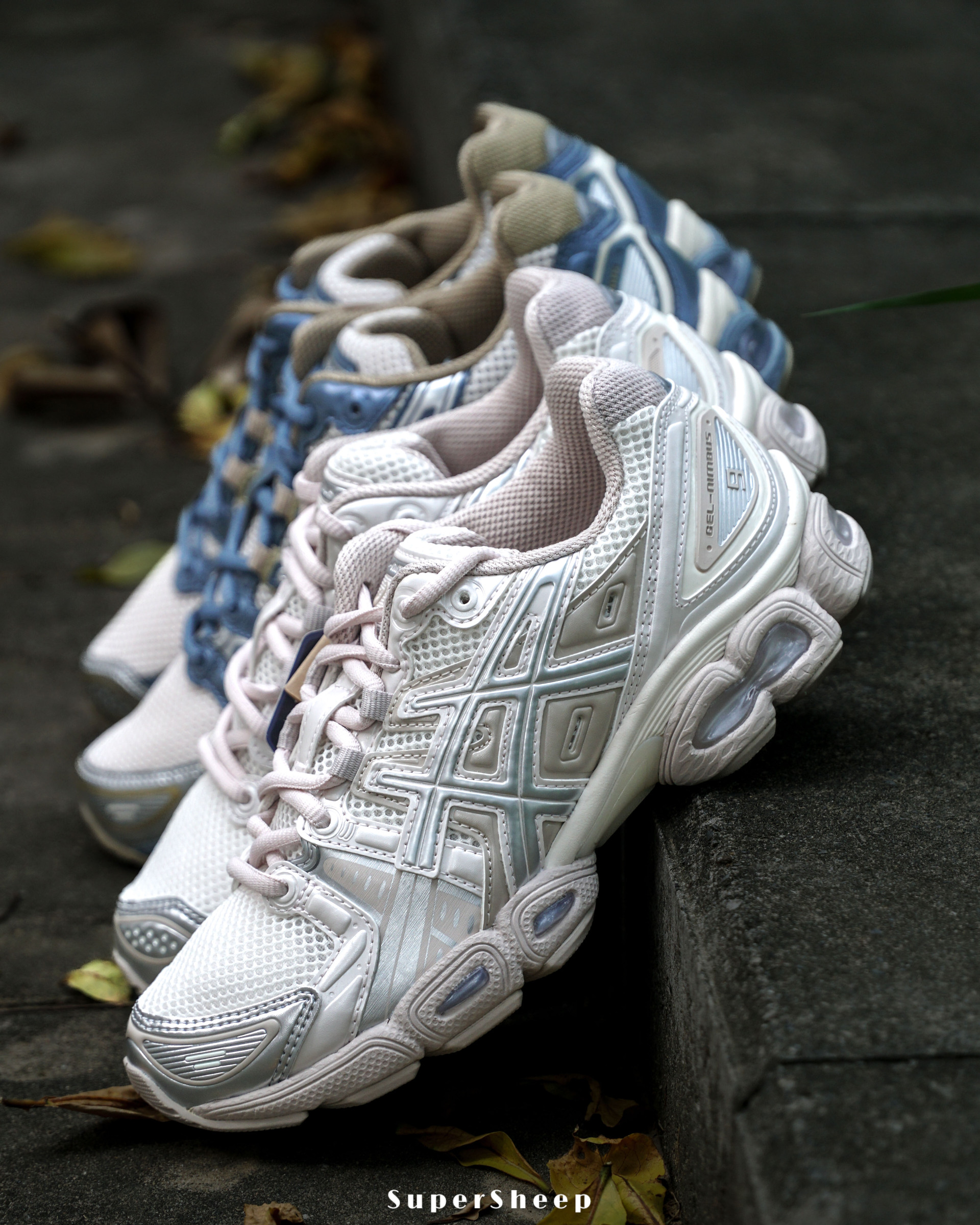 ASICS GEL-NIMBUS 9 運動休閒鞋女款藍卡其1201A424-251 粉1202A278-107