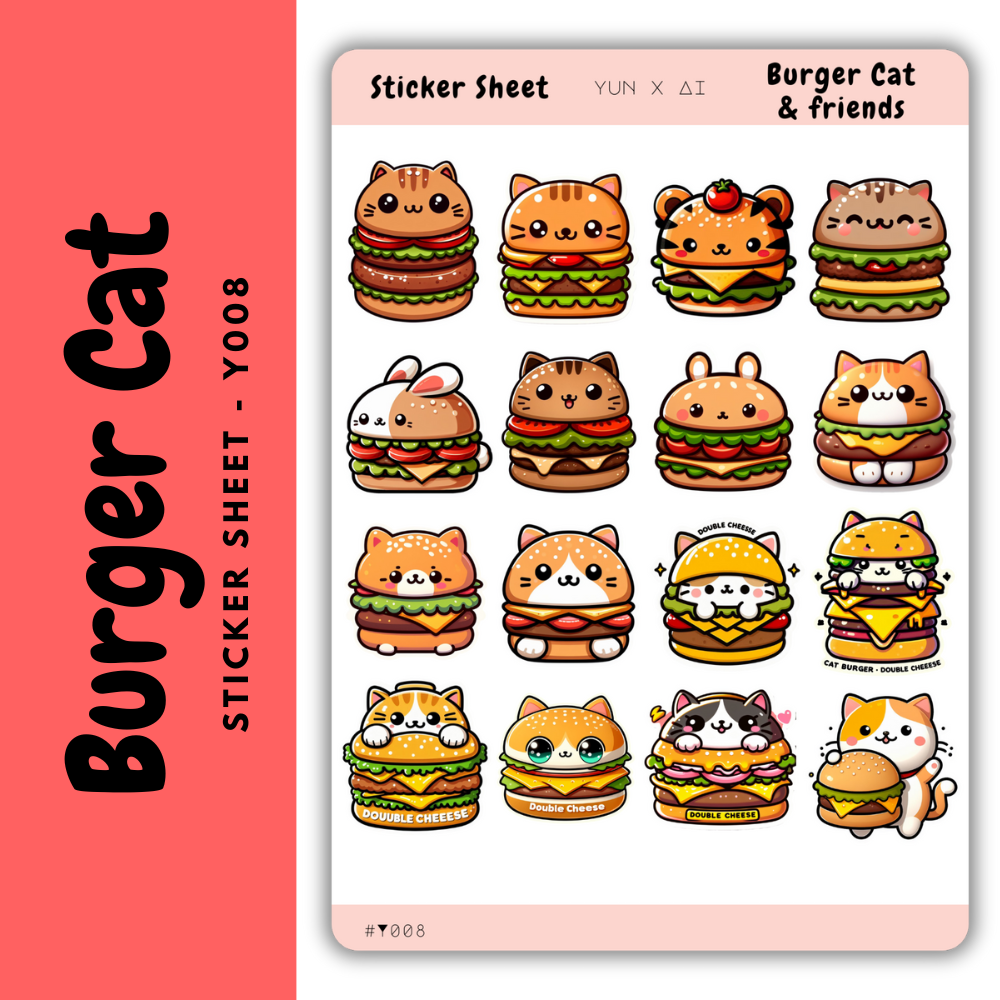 Y008-Burger Cat & friends