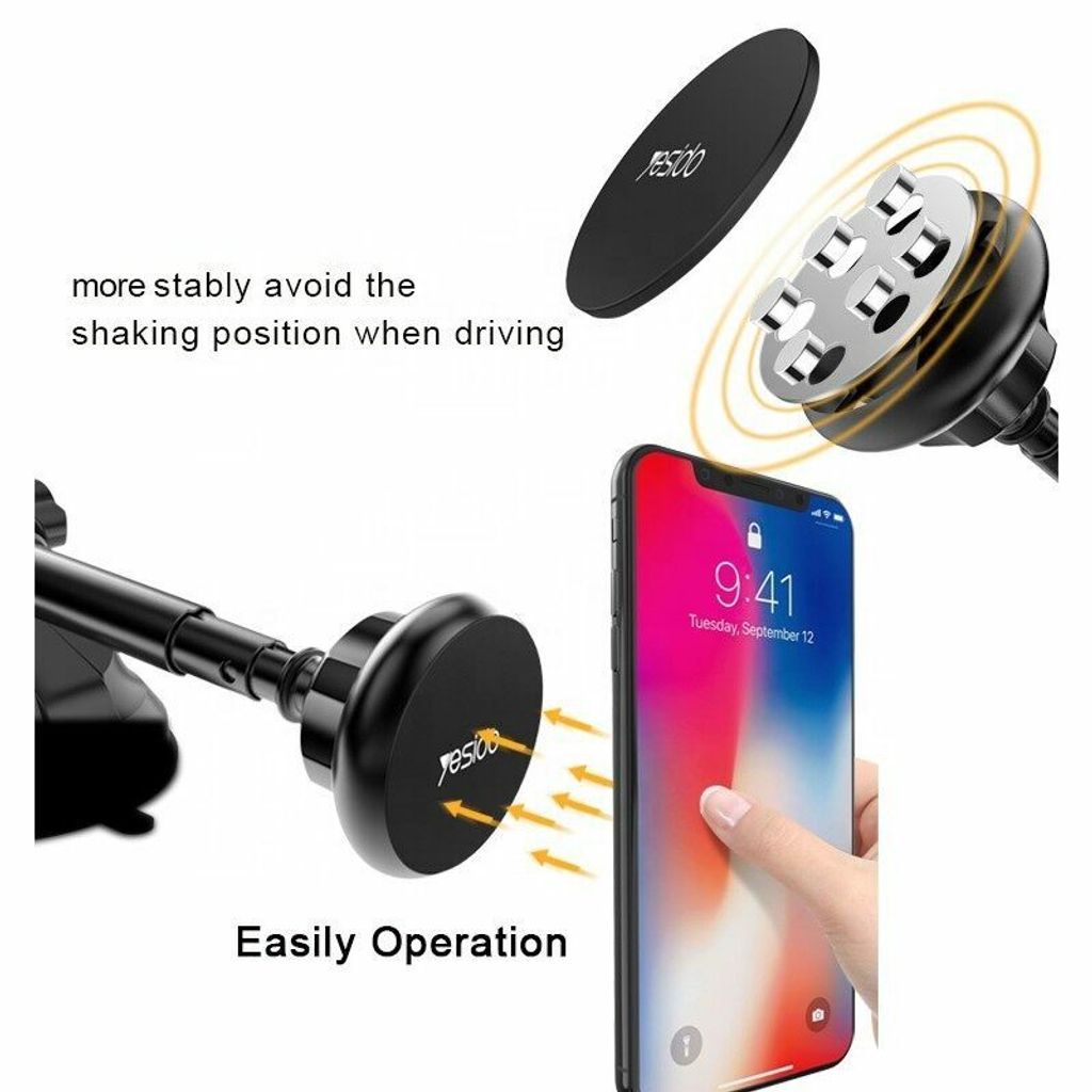 Yesido C41 Phone Car Mount Universal 360 Degree Magnetic Car Mobile Phone Holder6