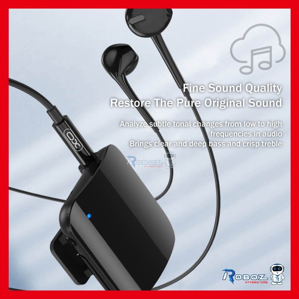 XO Clip-on Bluetooth Audio Converter for Wired Earphones with 3.5mm Jack  Earphones