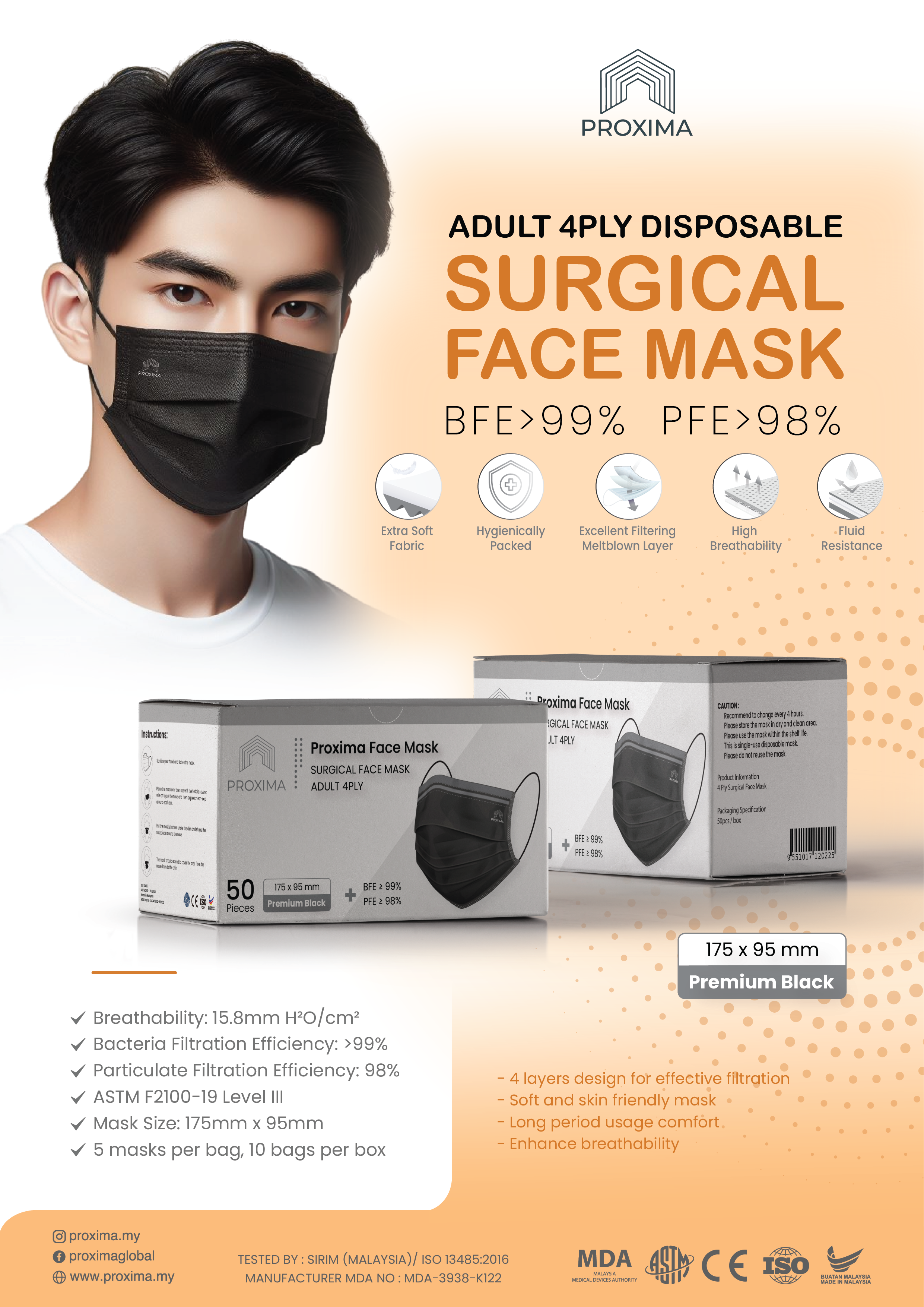 Proxima 4ply Face Mask Broucher (Black, White, Blue)-01