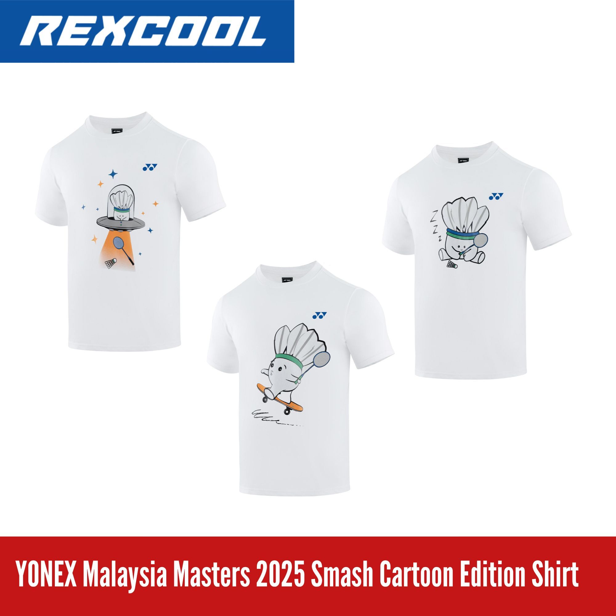 YONEX Malaysia Masters 2025 Smash Cartoon Edition Shirt – Rexcool