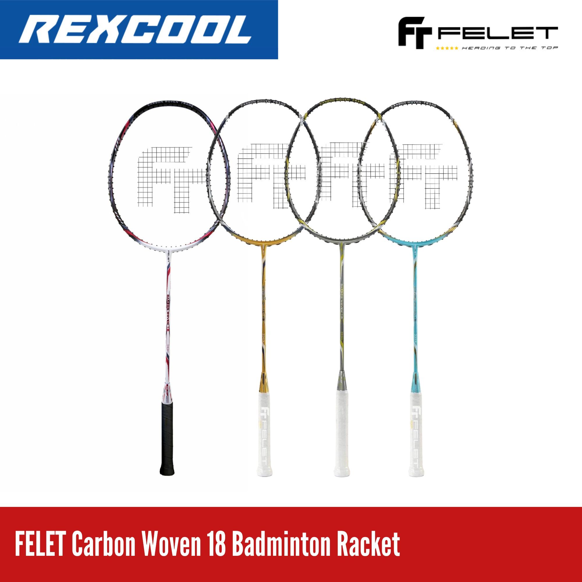 FELET Carbon Woven 18 Badminton Racket | Master Series | 4UG1 3UG1