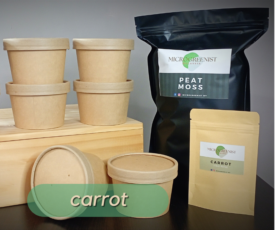 Carrot Microgreen Grow kit Microgreenist Malaysia