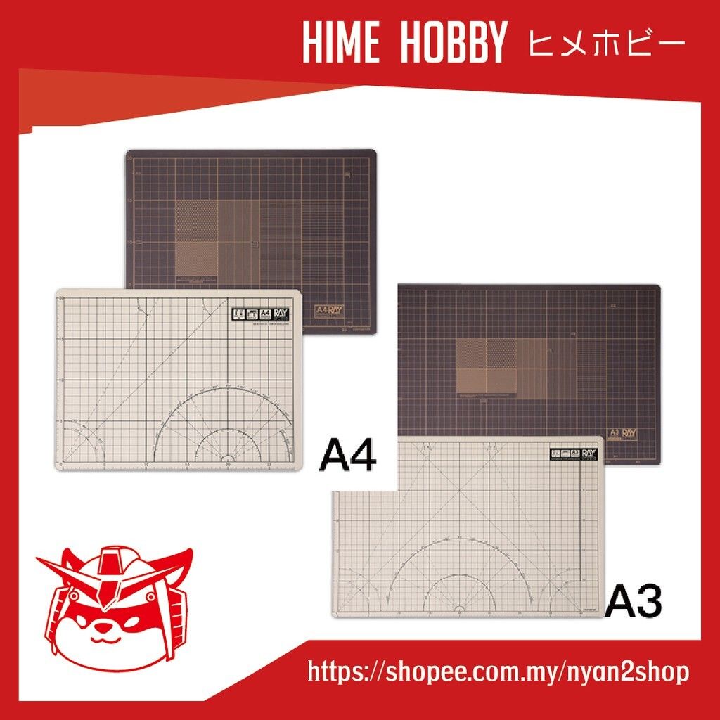 Hobby cutting mat Size A3 450mm X 300mm 12 X 18 PVC 3mm thick – Slot Car  Space Solutions
