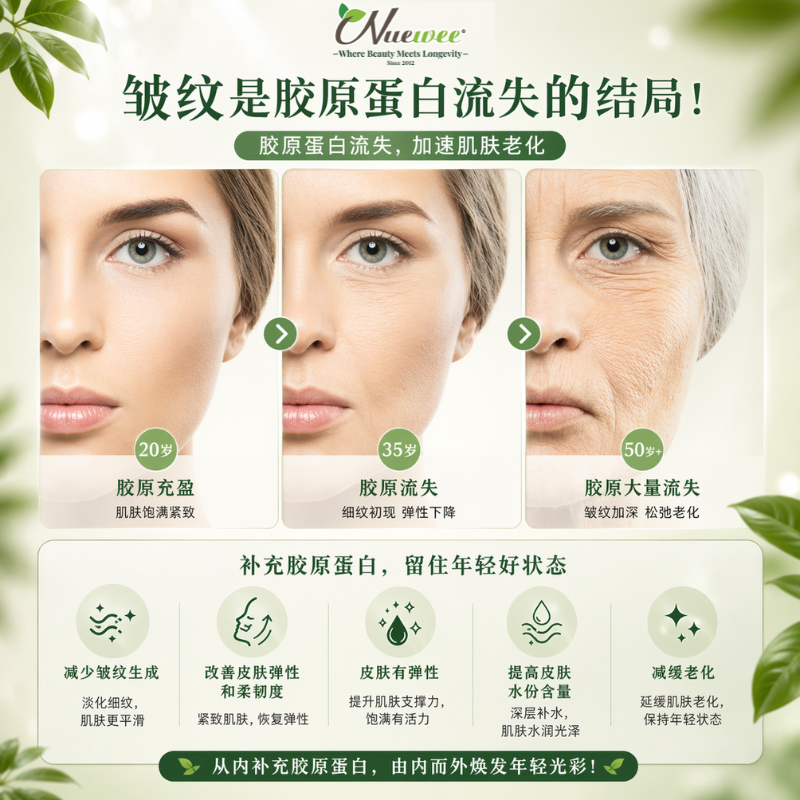 皱纹是胶原蛋白流失的结局