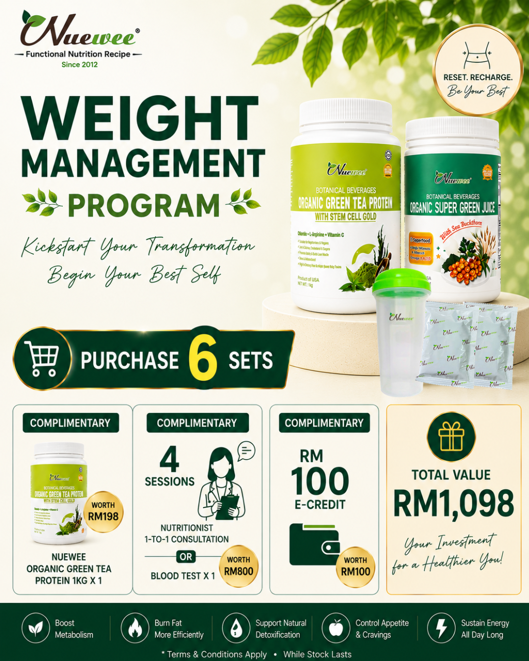 Weight-Management-program-protein-nuewee-green-juice-weight-loss-healthy-6sets-package