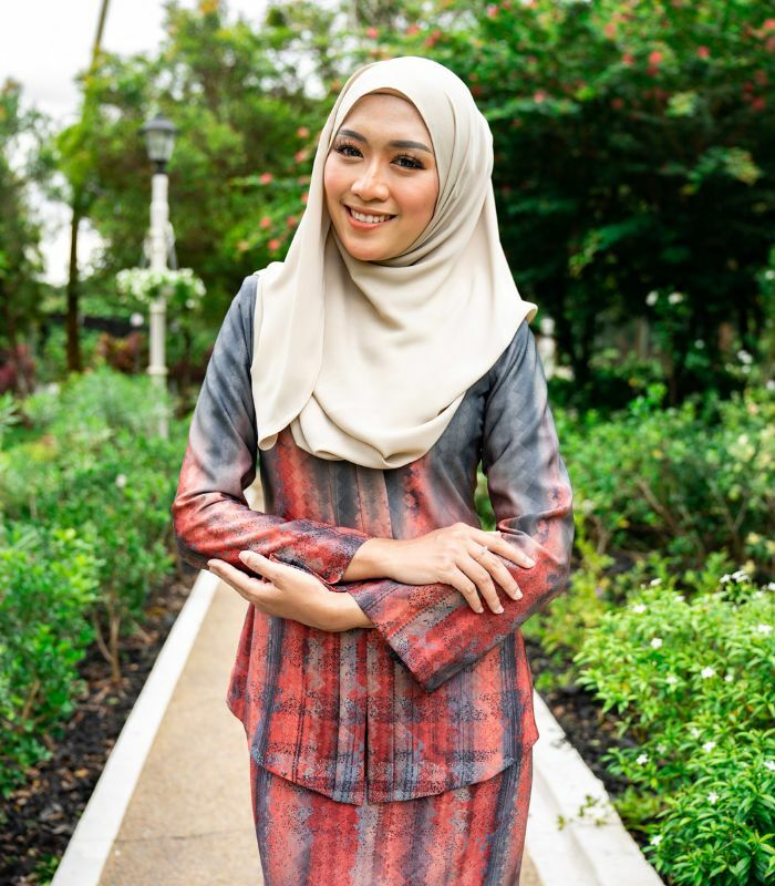 Siddiqa Kebaya (Shadow Grey) 2