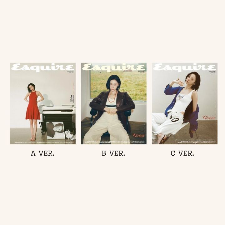 ESQUIRE 2026 4月號封面人物：Winter 金旼炡 【aespa】（韓國雜誌） 封面