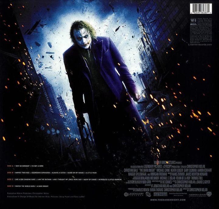 蝙蝠俠 黑暗騎士 電影原聲帶 The Dark Knight- 漢斯季默 Hans Zimmer （Mortar 獨家｜潑墨彩膠｜黑膠唱片 2LP） 內頁 1