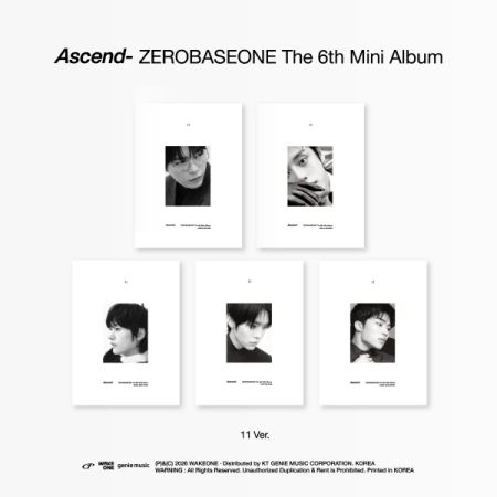 ZEROBASEONE（ZB1）- 迷你六輯：ASCEND- 【11 版】（CD） 封面