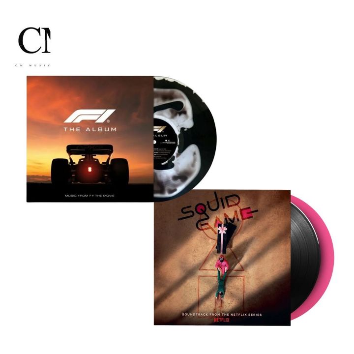 【套組】F1 - The Album / 魷魚遊戲限量版2LP彩膠【汽油膠】（黑膠唱片 LP） 封面
