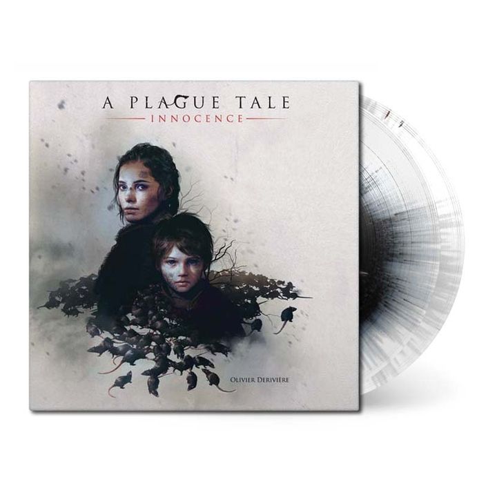 《瘟疫傳說：無罪 A Plague Tale: Innocence》原聲帶【白底黑潑墨彩膠】（黑膠唱片 2LP） 封面