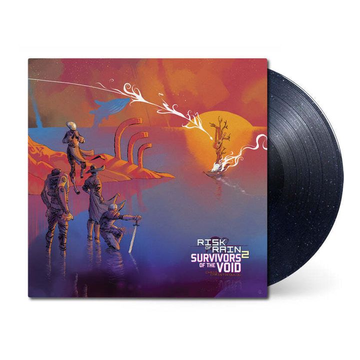 《雨中冒險 2 Risk of Rain 2: Survivors of the Void》原聲帶【黑色星空亮粉彩膠】（黑膠唱片 LP） 封面