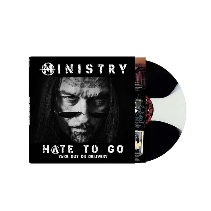 Ministry - Hate To Go - Take Out Or Delivery 【獨立唱片行限定｜黑白蝴蝶潑墨彩膠】（黑膠唱片 LP） 封面