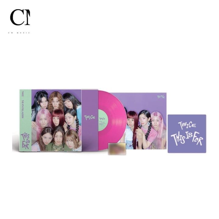 TWICE - This Is For【美版限量版｜火龍果亮粉彩膠】（黑膠唱片 LP） 封面